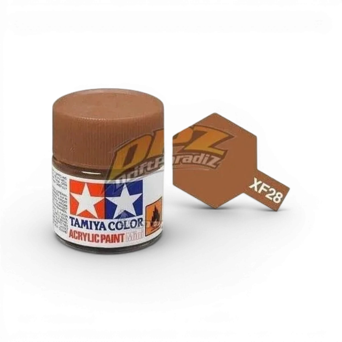 Peinture Tamiya Cuivre Foncé Mat XF28, pot de peinture pour modèles avec fini mat et couleur cuivre foncé.