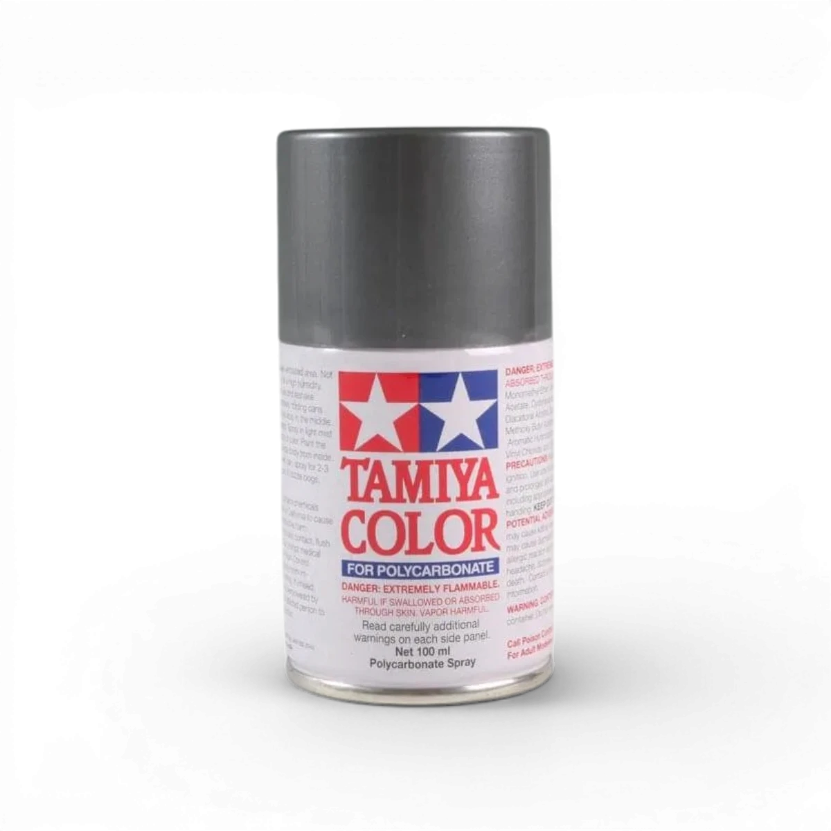 Peinture Lexan PS63 Gun Metal clair de Tamiya, bombe de peinture en spray pour carrosserie en plastique.