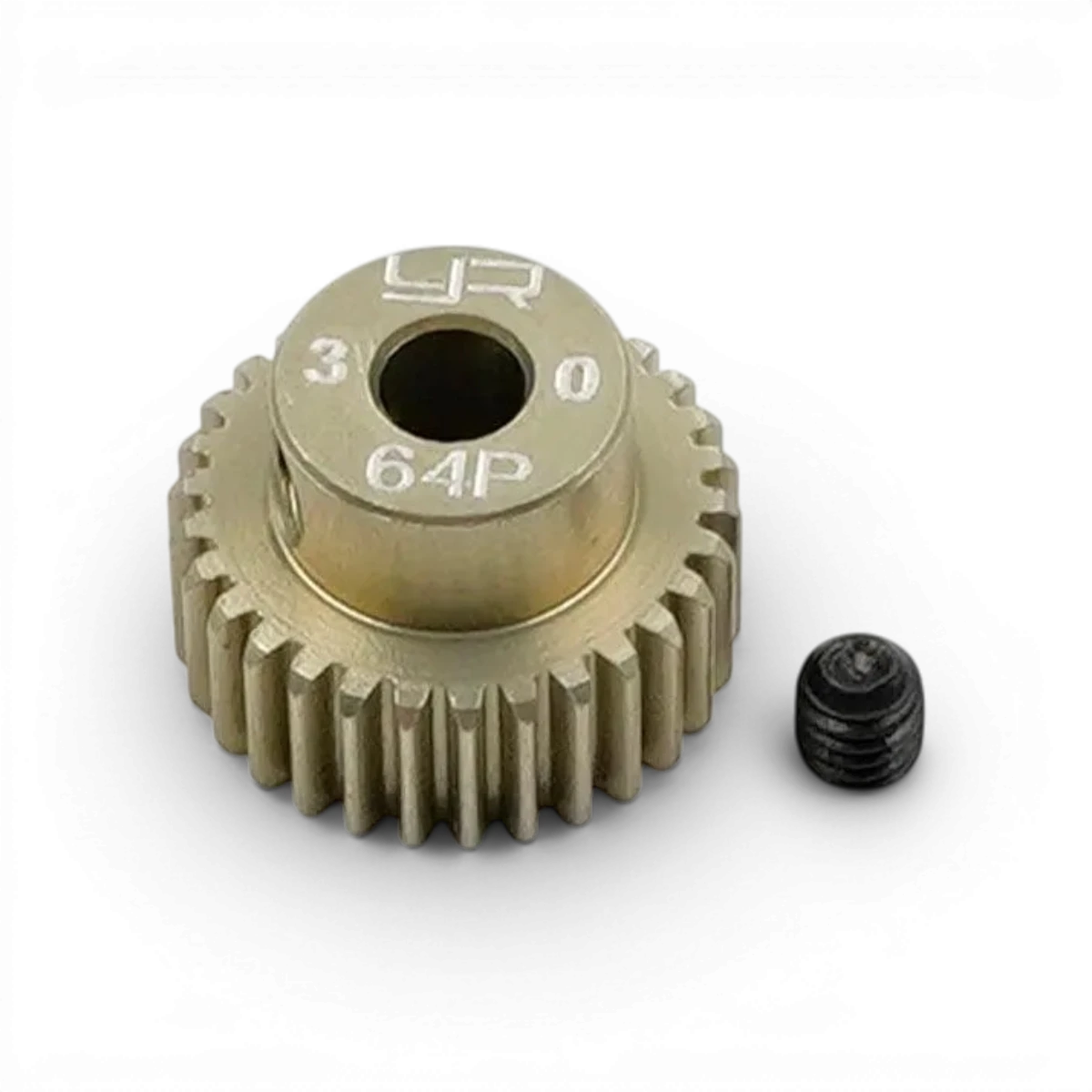 Pignon universel 1/10 Yeah Racing, 30 dents, 64 dp pour voitures RC, vue de face avec détails des dents