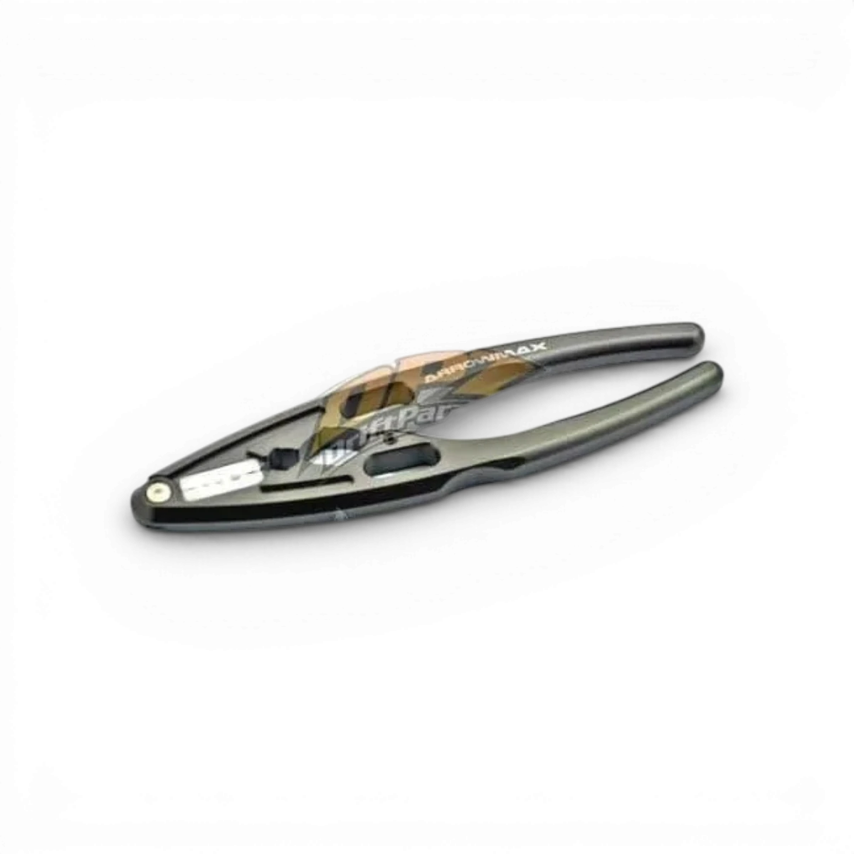 Pince amortisseur V3 Arrowmax RC, accessoire pour voiture RC, montrée en gros plan sur fond neutre.