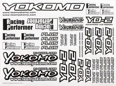 Planche de décalcomanies YD-2 – Yokomo – ZC-YD2-1A