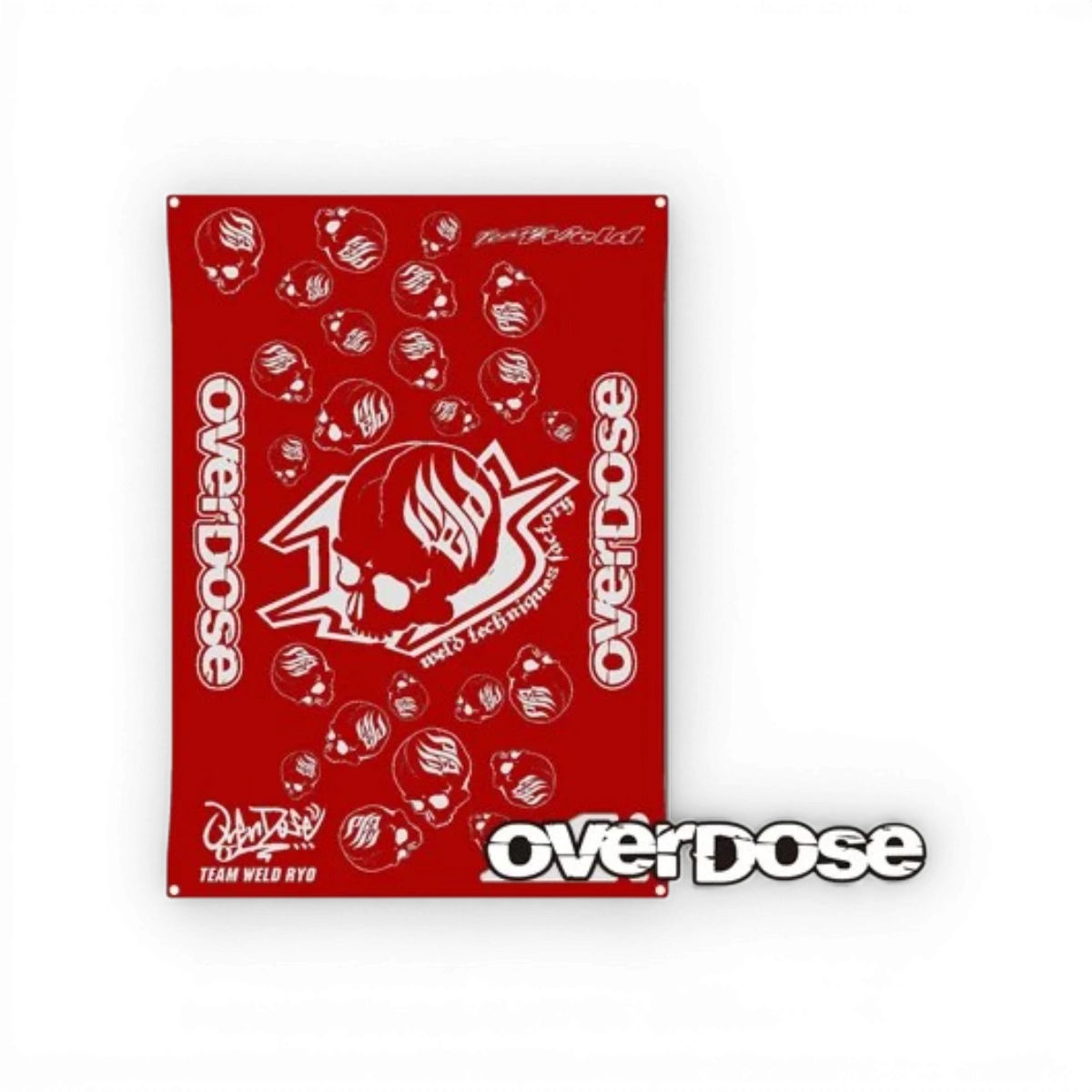 Planche de réglage OVERDOSE Ver.2 Weld Skull usinée, limitée et personnalisée, pour motocross ou vélo tout-terrain, en acier durable.