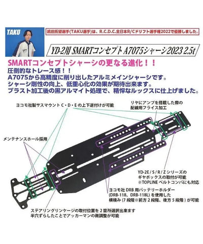 Platine Aluminium 2.5t TAKU 2023 pour YD2 - TOPLINE - TP-413