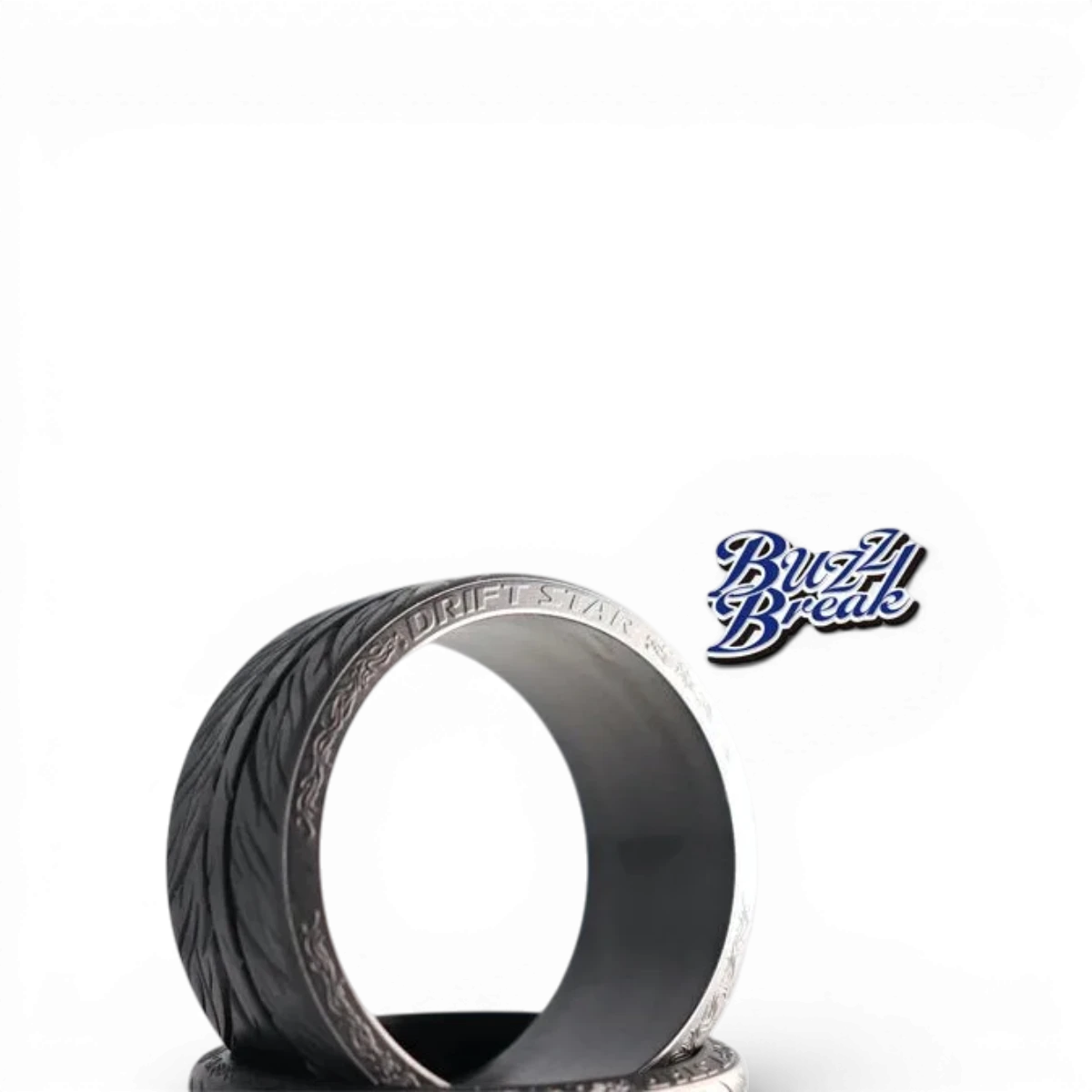 Roues Drift Star Rolling Dancer de BuzzBreak, pneus de 30mm pour voitures radiocommandées, en caoutchouc noir avec motifs de traction