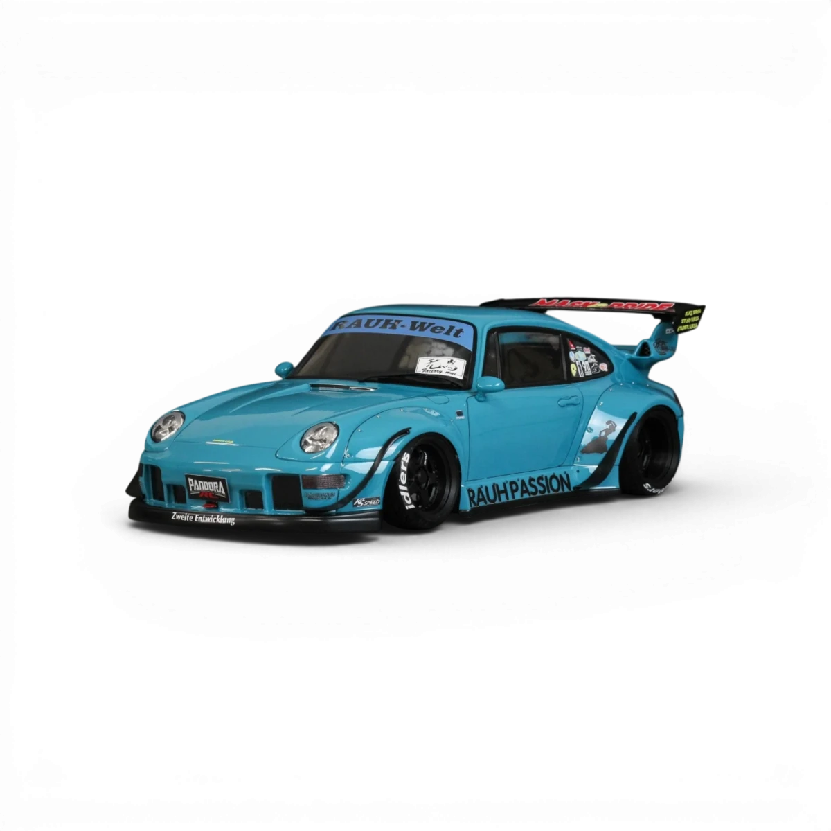 Voiture Pandora RC Porsche 911 RWB 993 RAUH-Welt BEGRIFF, carrosserie détaillée, modèle réduit de voiture de sport.