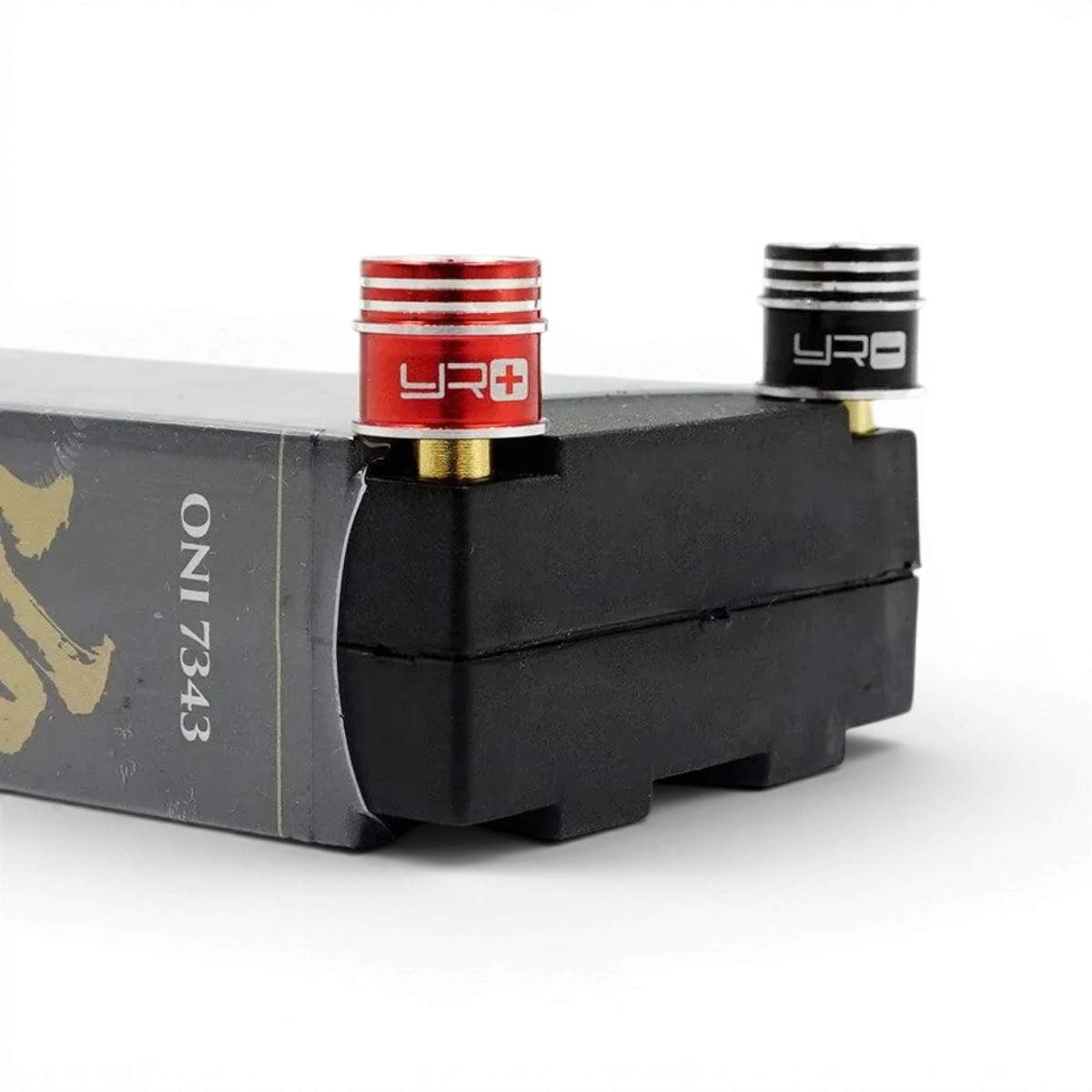 Prises batterie 5mm + dissipateurs Bleu - Yeah racing - DriftParadiZ