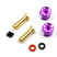 Prises batterie 5mm + dissipateurs Violet - Yeah racing - WPT-0160PP