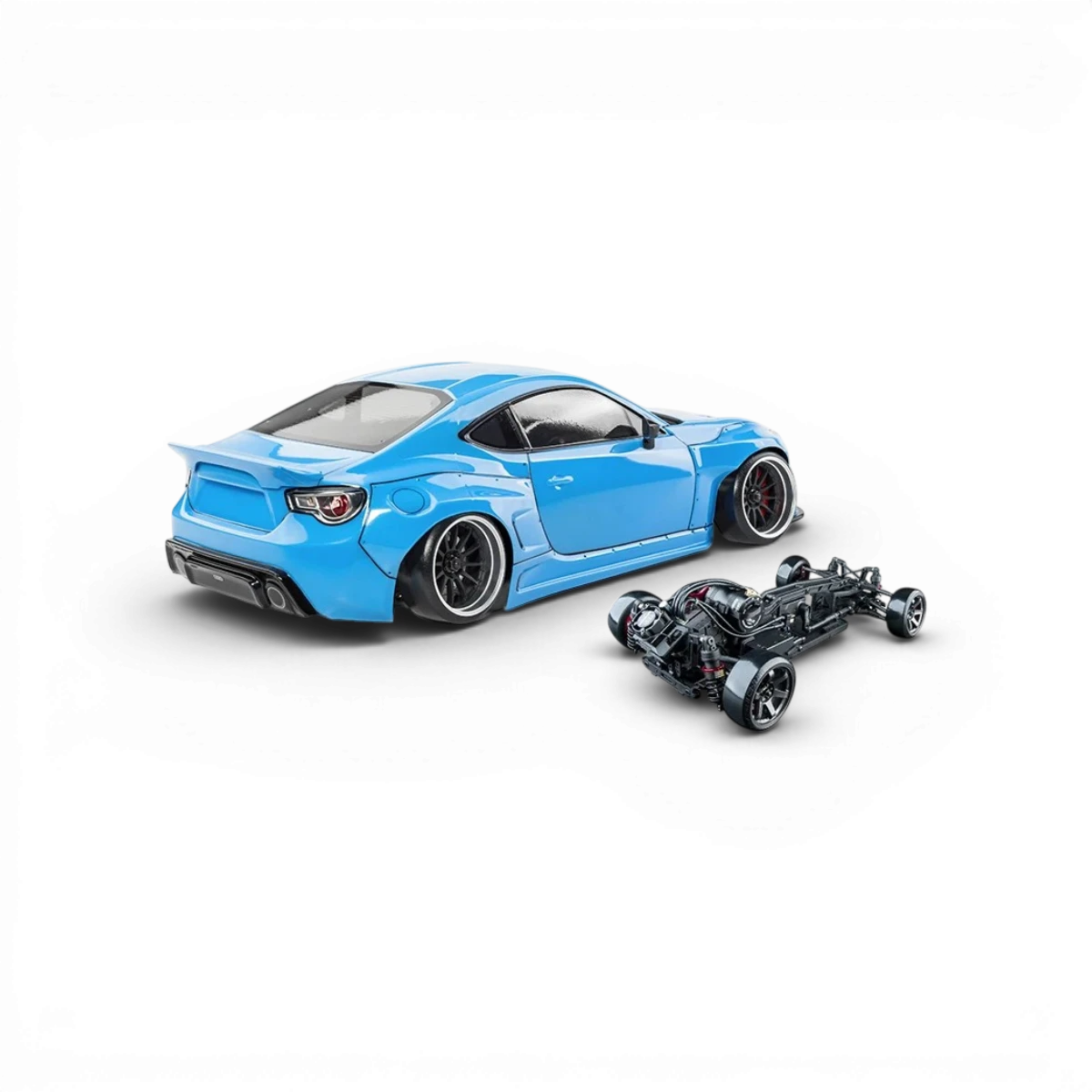 Voiture RC Drift Max Speed Technology RMX 4 RTR 86RB brushless sensored prête à rouler, vue de côté avec pneus et carrosserie.