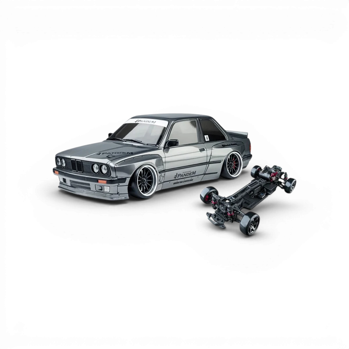 Voiture RC Drift Max Speed Technology RMX 4 RTR E30RB, brushless sensored, prête à rouler, vue de face avec pneus et carrosserie détaillée.