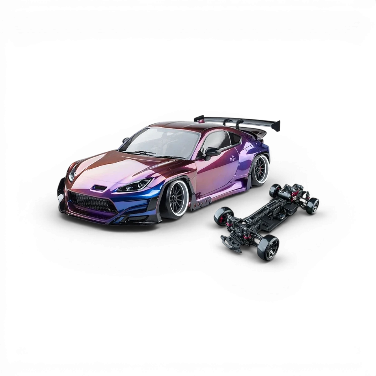 Voiture RC Drift Max Speed Technology RMX 4 RTR GR86RB, brushless sensored, prête à rouler, vue de côté sur la piste.