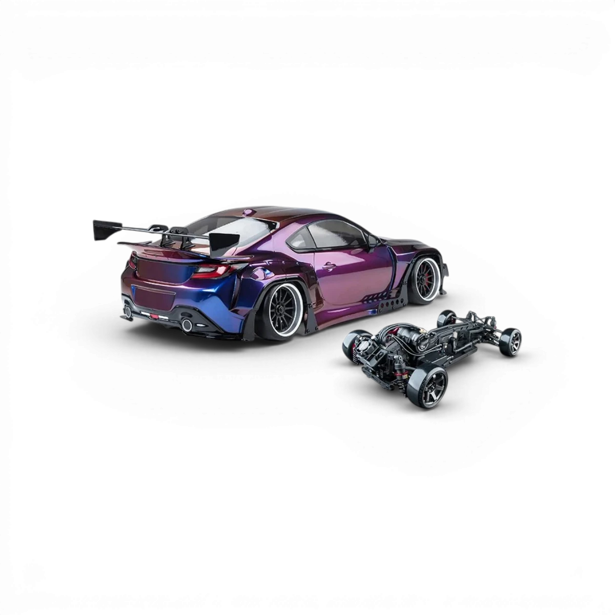 Voiture RC Drift Max Speed Technology RMX 4 RTR GR86RB, brushless sensored, prête à rouler, vue de côté sur fond neutre.