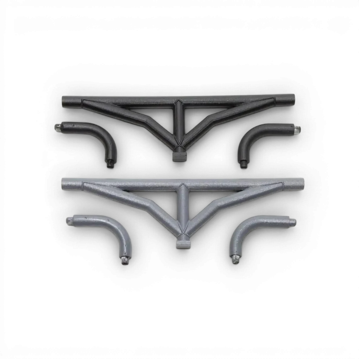 Barre anti-encastrement arrière V2 grise de Src Sideways RC, pièce de personnalisation robuste pour voiture RC.