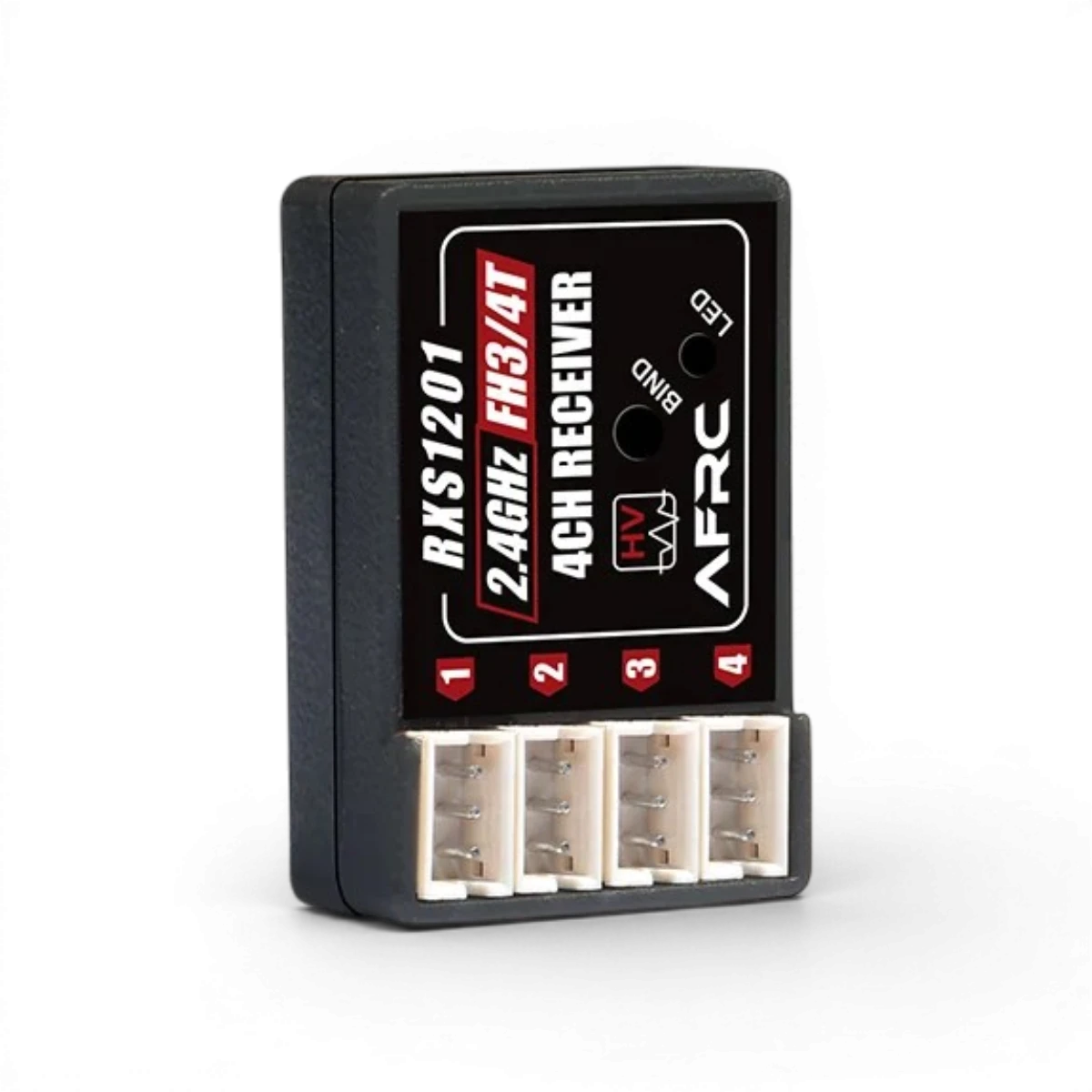 Récepteur électronique AFRC compatible avec SANWA FH3/FH4T, connecté et prêt à l'emploi, avec indication LED.