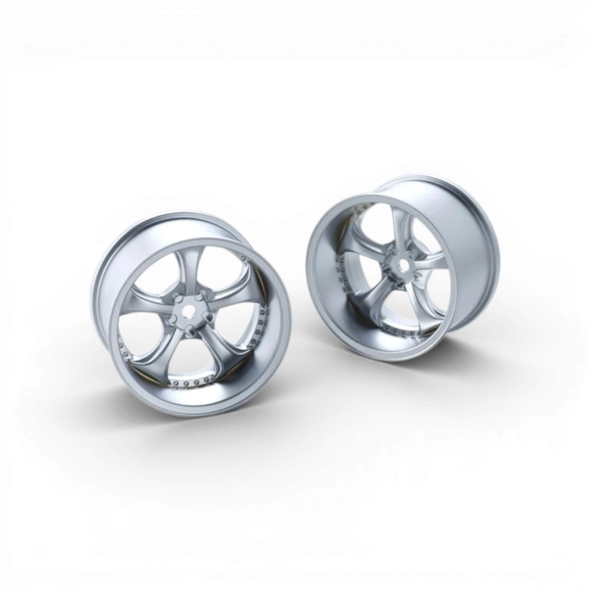 Jantes en alliage WORK VS KF 30mm chrome mat avec décalage +9, roues sport compactes et modernes pour voiture.