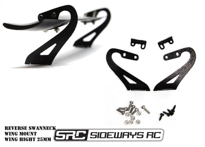 Soporte de alerón de aluminio REVERSE SWAN NECK WING MOUNT 1 – SRC Sideway – SRC-REVSN-WM1-BK 