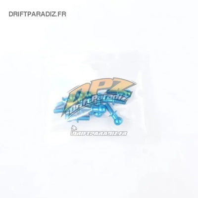 Rotules aluminium 4.8 x 6mm Bleu leger (10pcs) - 3Racing - 3RAC-BS4806/LB