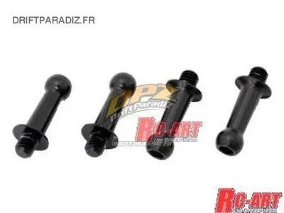 Rotules Duralium Noires 4.3mm (L10mm X M3) - World Pro - WP-0052