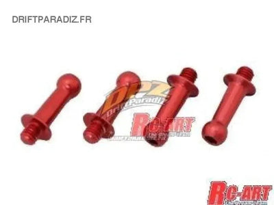 Rotules Duralium Rouges 4.3mm (L10mm X M3) - World Pro - WP-0053
