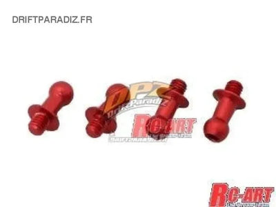 Rotules Duralium Rouges 4.3mm (L6mm X M3) - World Pro - WP-0047