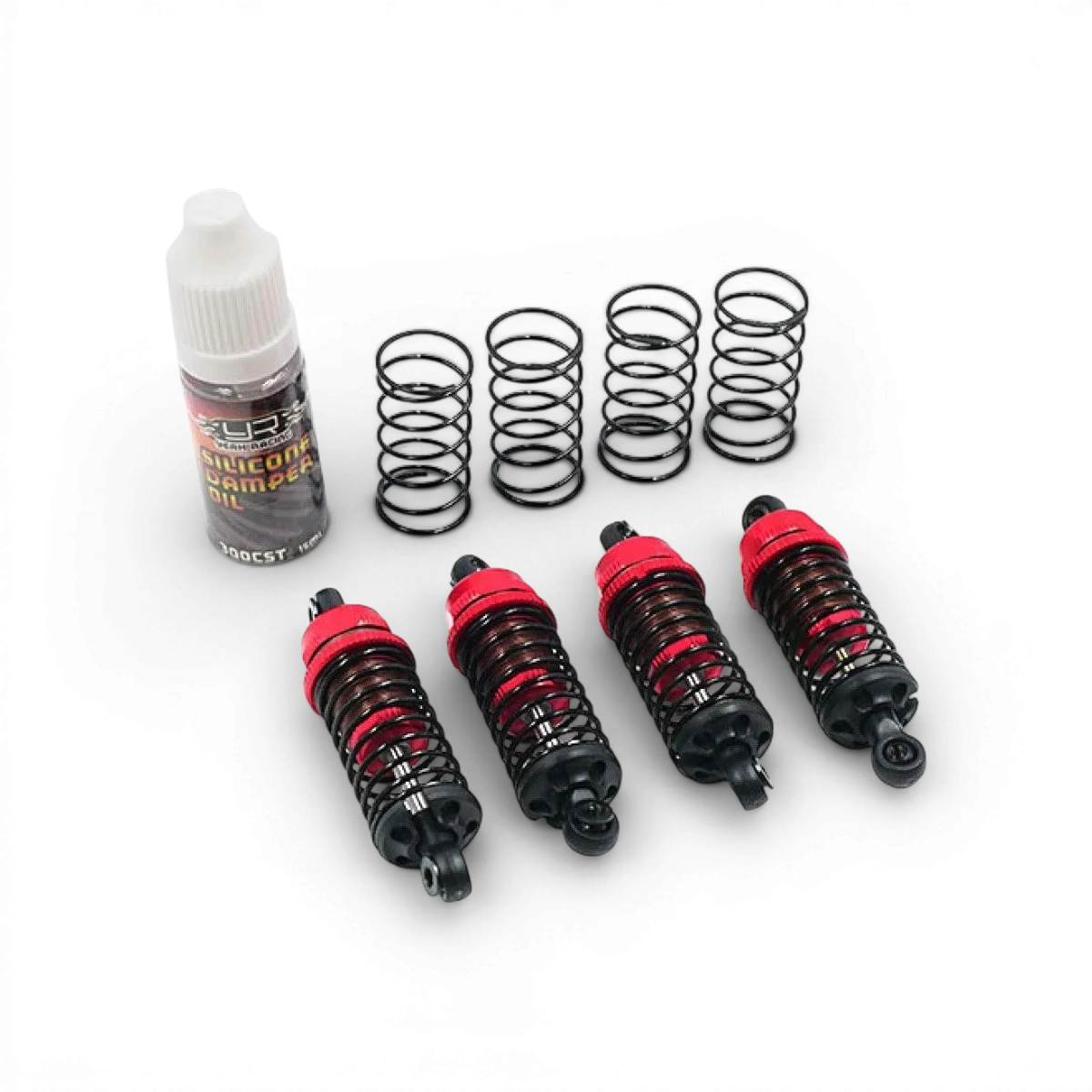 Amortisseurs de drift QUTUS Slider 55mm rouges de la marque Yeah Racing, pièce détachée pour voiture RC.