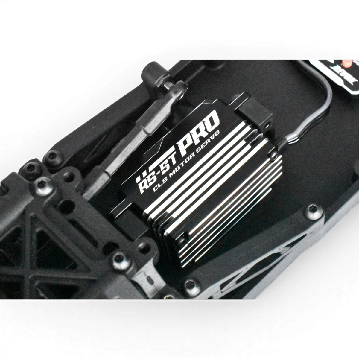 Servo électronique RS-ST PRO de Team Reve D, programmable pour voitures RWD et drift, avec câblage visible.