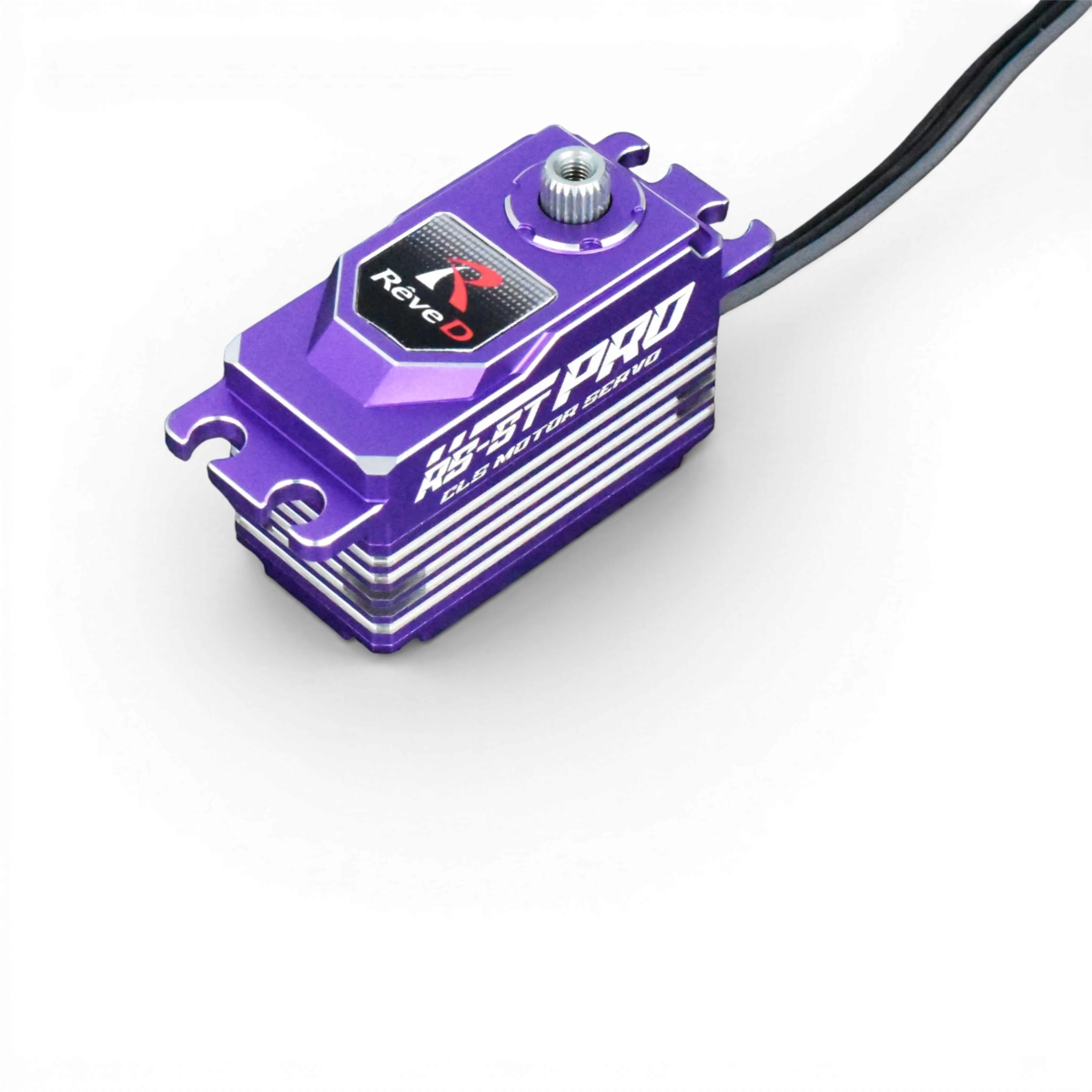 Servo électronique RS-ST PRO de Team Reve D, programmable, pour voitures RC, couleur noire, avec composants visibles.
