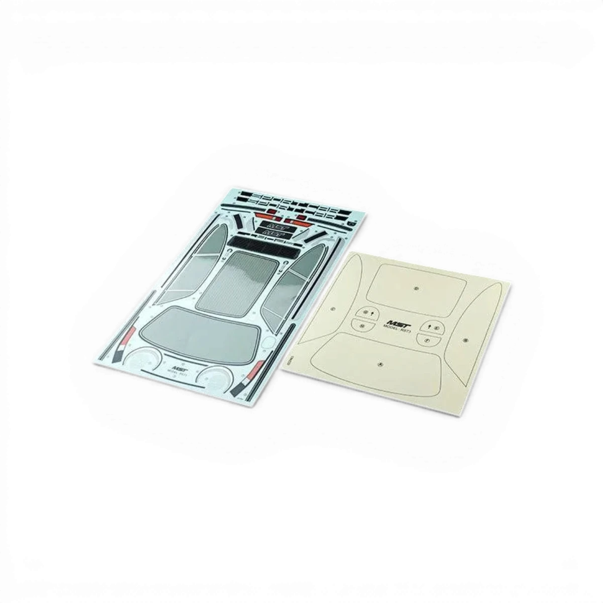 Carrosserie RS73 Max Speed Technology pour voiture RC, design drift avec détails en plastique noir et rouge.
