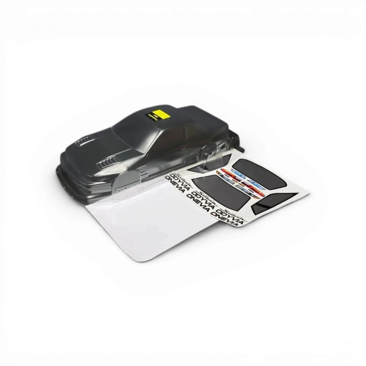 Carrosserie S13 Silvia V2 Wide pour voiture RC Aplastics RC, vue de face avec détails de la carrosserie.