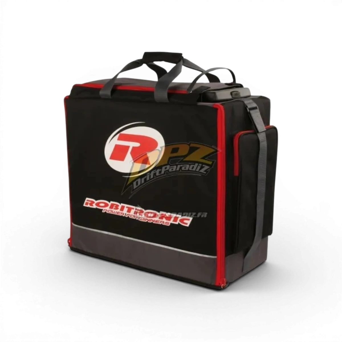 Sac de transport Robitronic pour modèle 1/10, accessoire pratique pour ranger et transporter votre véhicule RC.