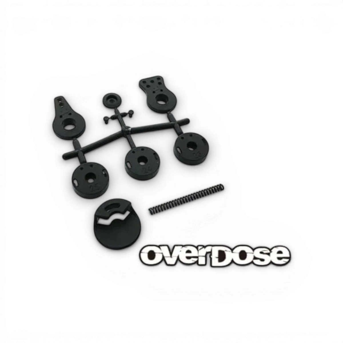 Pièces détachées Sauve Servo Overdose OD2535B pour drift, vue de l'ensemble du produit avec détails des composants