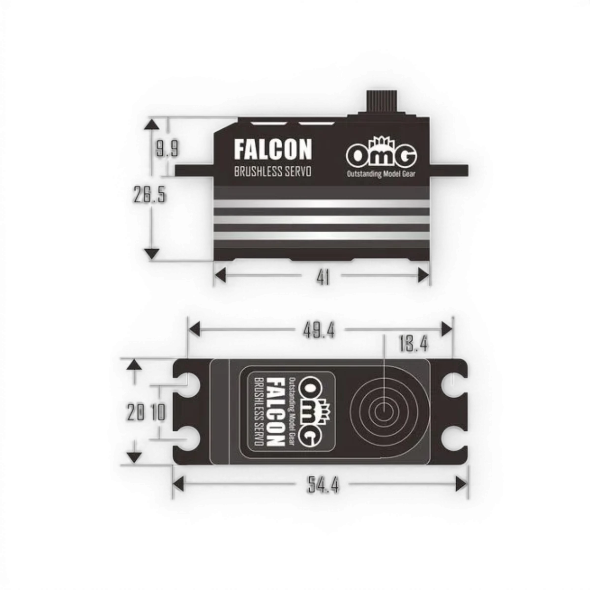 Servo D4 FALCON Low Profile Digital brushless - OMG - DriftParadiZ