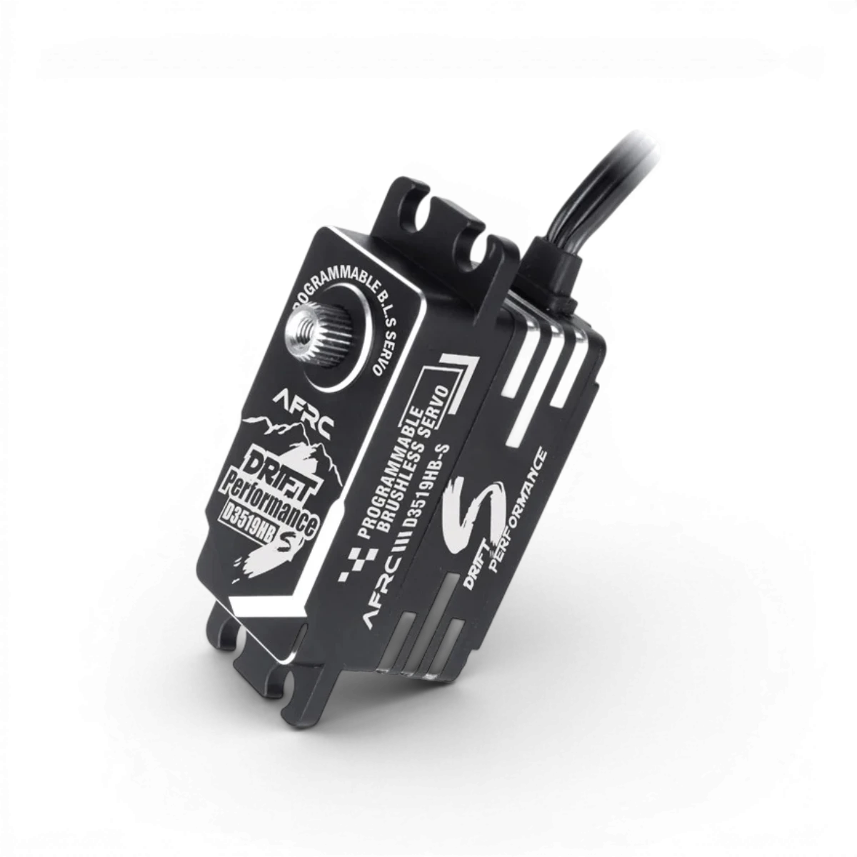 Servo HV brushless programmable AFRC D3519HB-S, composant électronique pour modélisme, avec détails visibles du servo dans l'image.