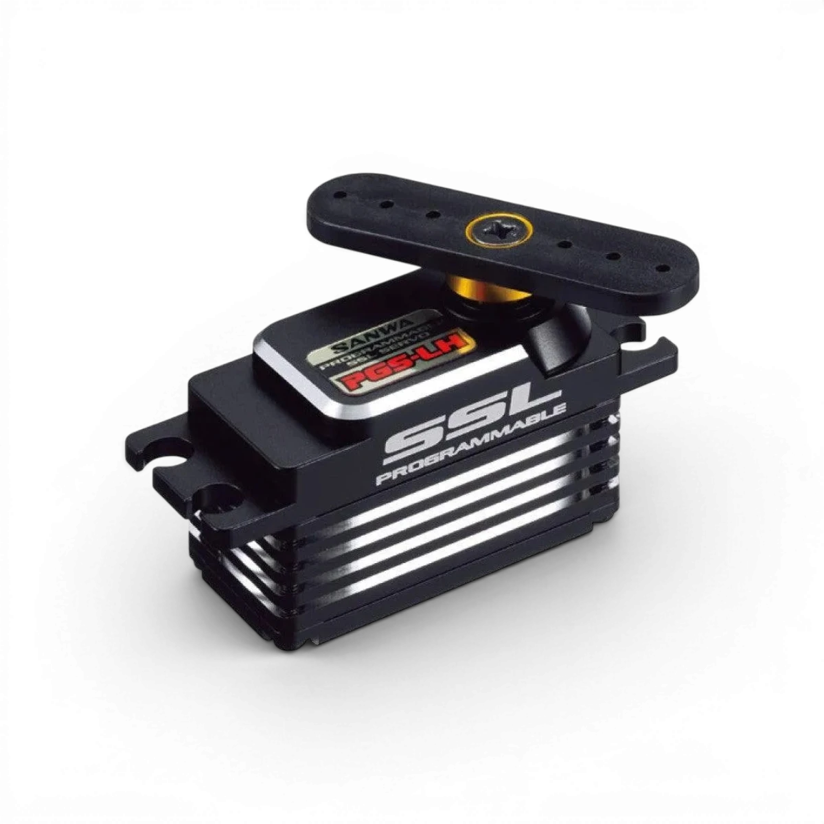 Servo low-profile Sanwa PGS-LHII en métal, 15,6 kg, temps de réponse 0,09 s, pour électronique et modélisme.