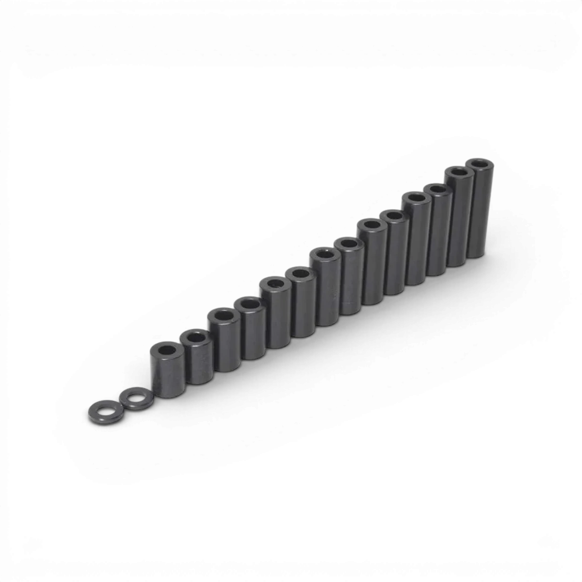 Ensemble d'entretoises Duracon de 1 à 20 mm avec 2 pièces, fabriqué par Wrap-UP next, pour applications techniques.