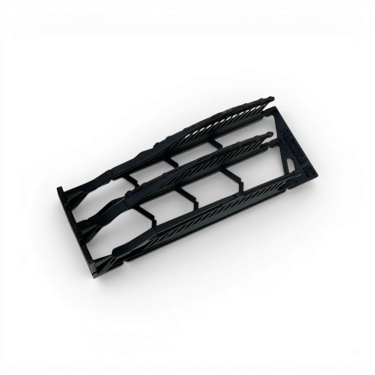 Set d'essuie-glaces V2 Pandora RC pour customisation, comprenant deux essuie-glaces visibles en plastique noir.