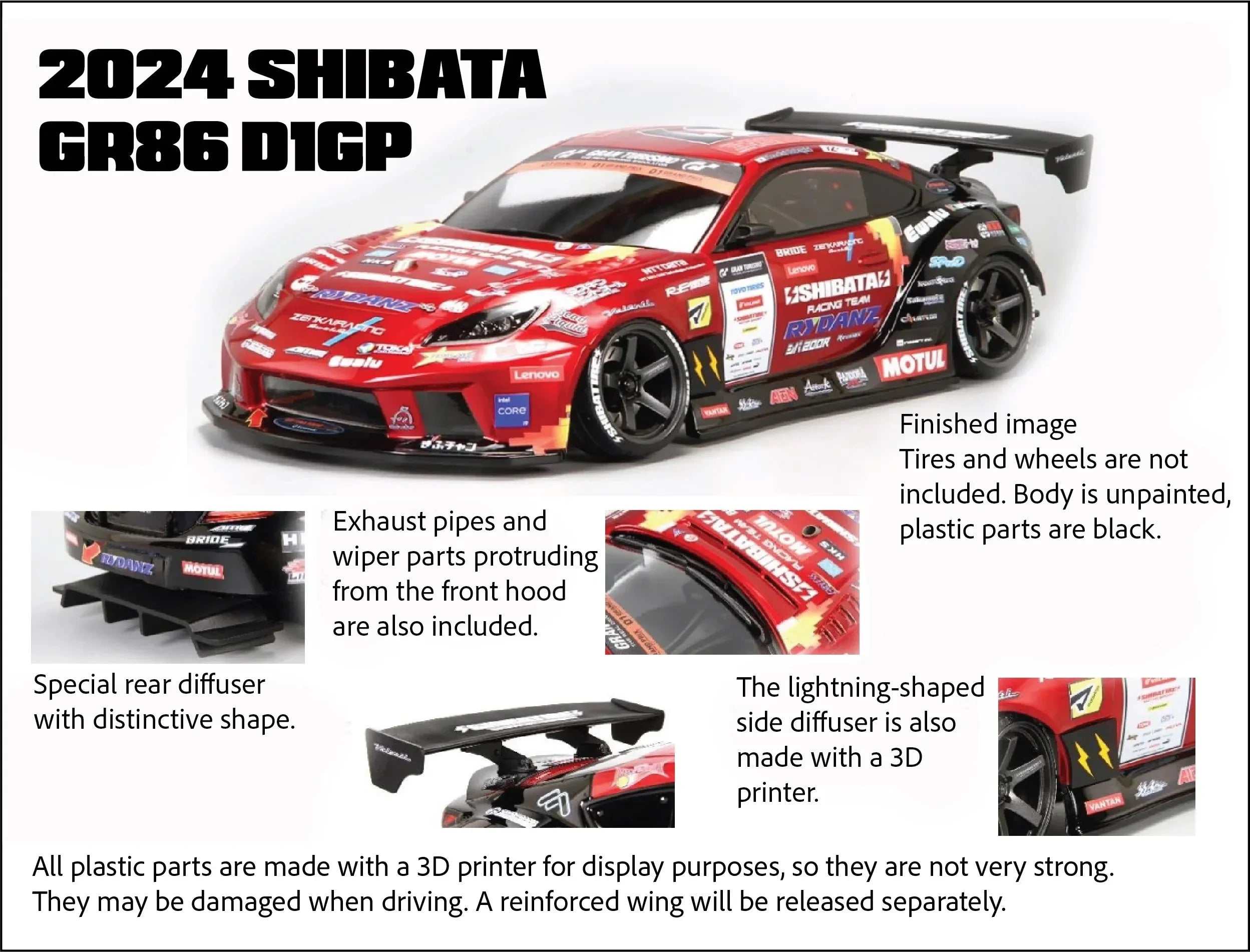 SHIBATA Toyota GR86 with D1GP decoration - SHIBATA - DR-SHRT86