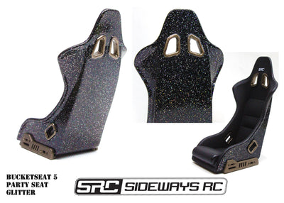 Fotel kubełkowy V5 - Holograficzny brokat - SRC Sideways RC - SRC-BSEATV5-PARTY