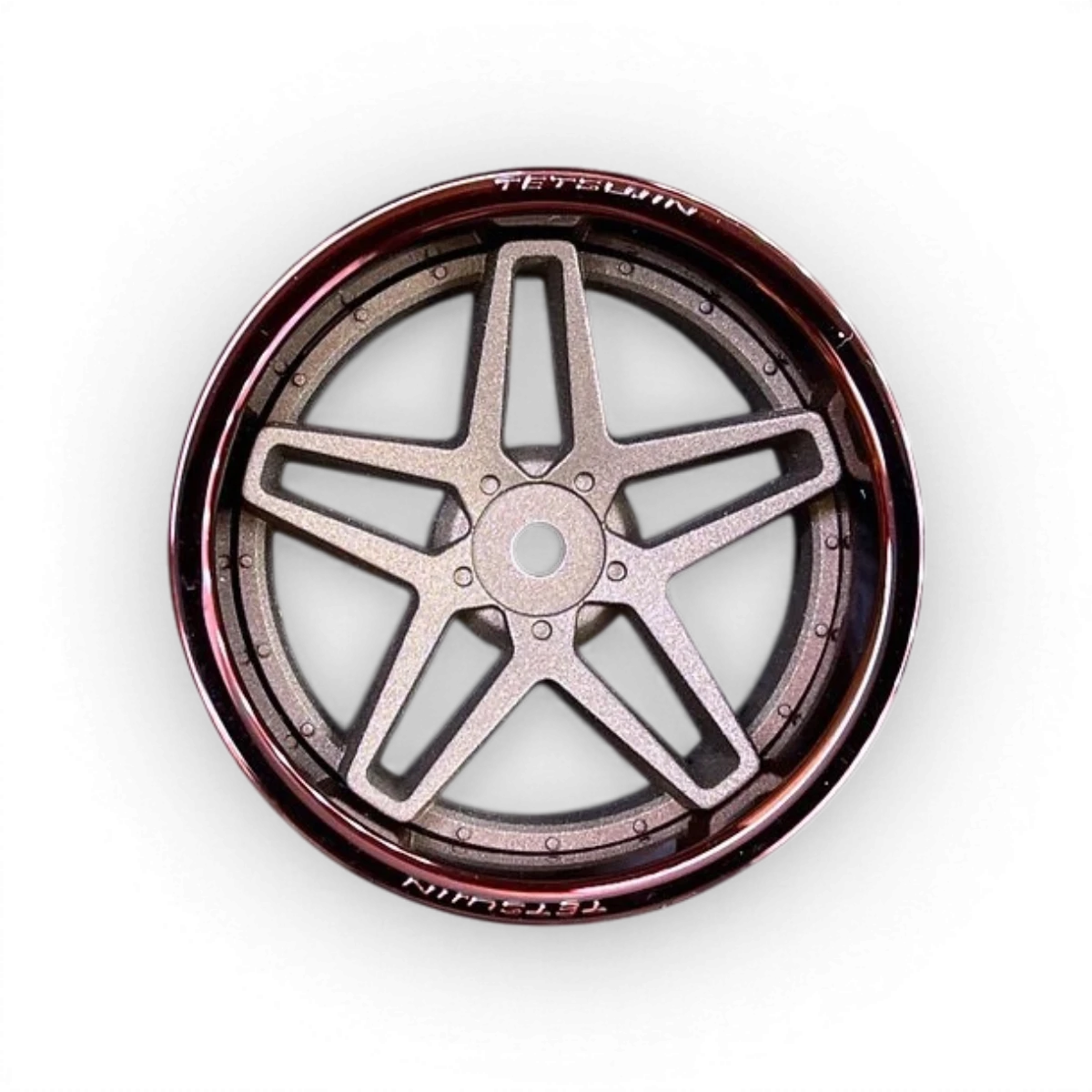 Roue Tetsujin Southern Chrome bronze avec mat de finition bronze, conçue pour véhicules de drift ou de performance.