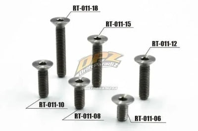 SPM - 3x8 parafusos planos de titânio (4ps) - Rêve D -RT-021-08