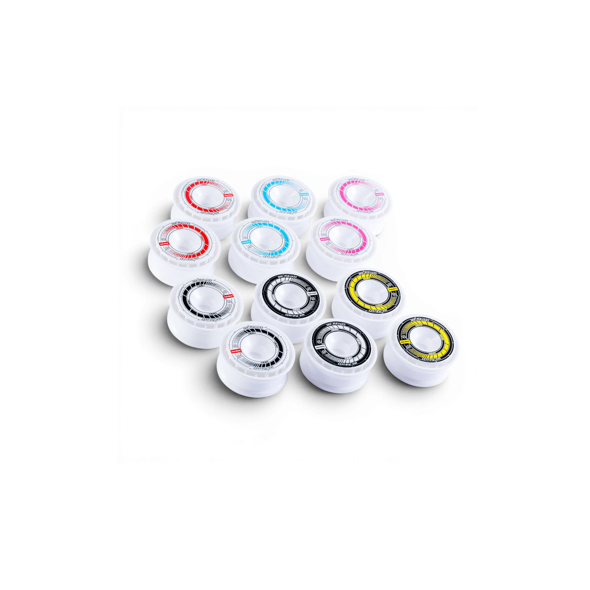 Autocollants pour jantes RW-GA18 de Team Reve D, design coloré pour personnaliser les roues de voiture.