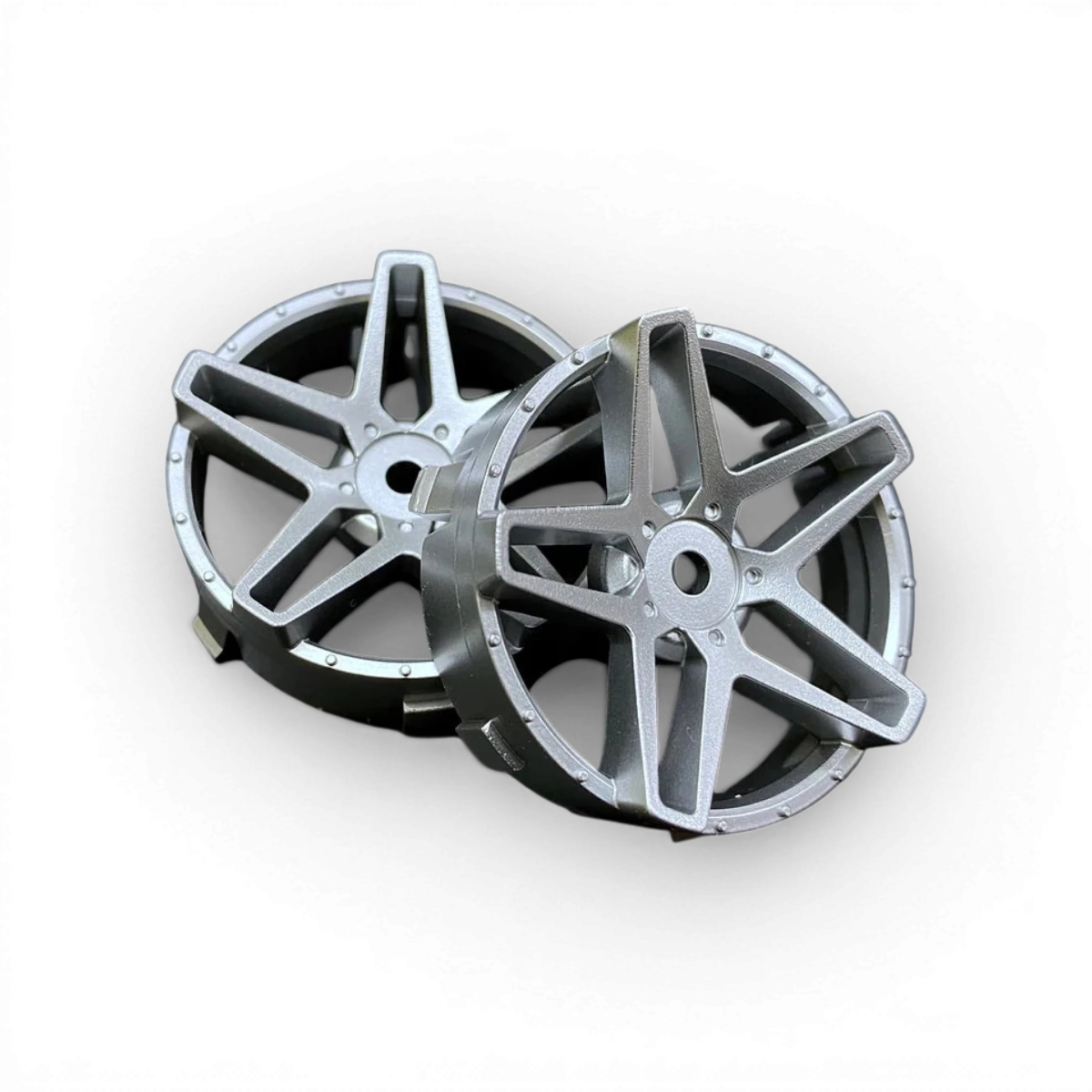 Centre de roue Super RIM Southern Cross gris mat de la marque Tetsujin, conçu pour les roues de voitures.