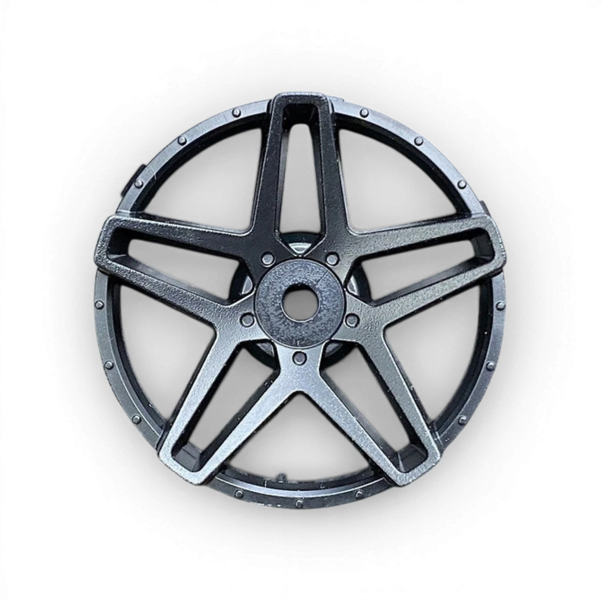 Centre de roue Tetsujin Super RIM Southern Cross noir, design élégant pour roues de vélo, avec détails en noir brillant.
