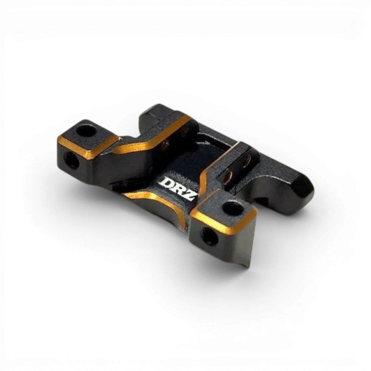 Support de carrosserie avant en aluminium pour DRZ3, pièce détachée compatible avec Atomic RC Mini DRZ3, vue de face.