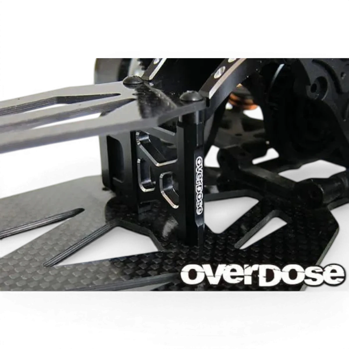 Support de renfort arrière en aluminium pour GALM Overdose, pièce détachée robuste pour voitures de drift.