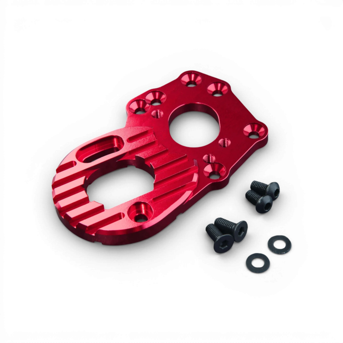 Support moteur en aluminium rouge Max Speed Technology pour 210642, pièce détachée pour modèle RMX, visible en détail.