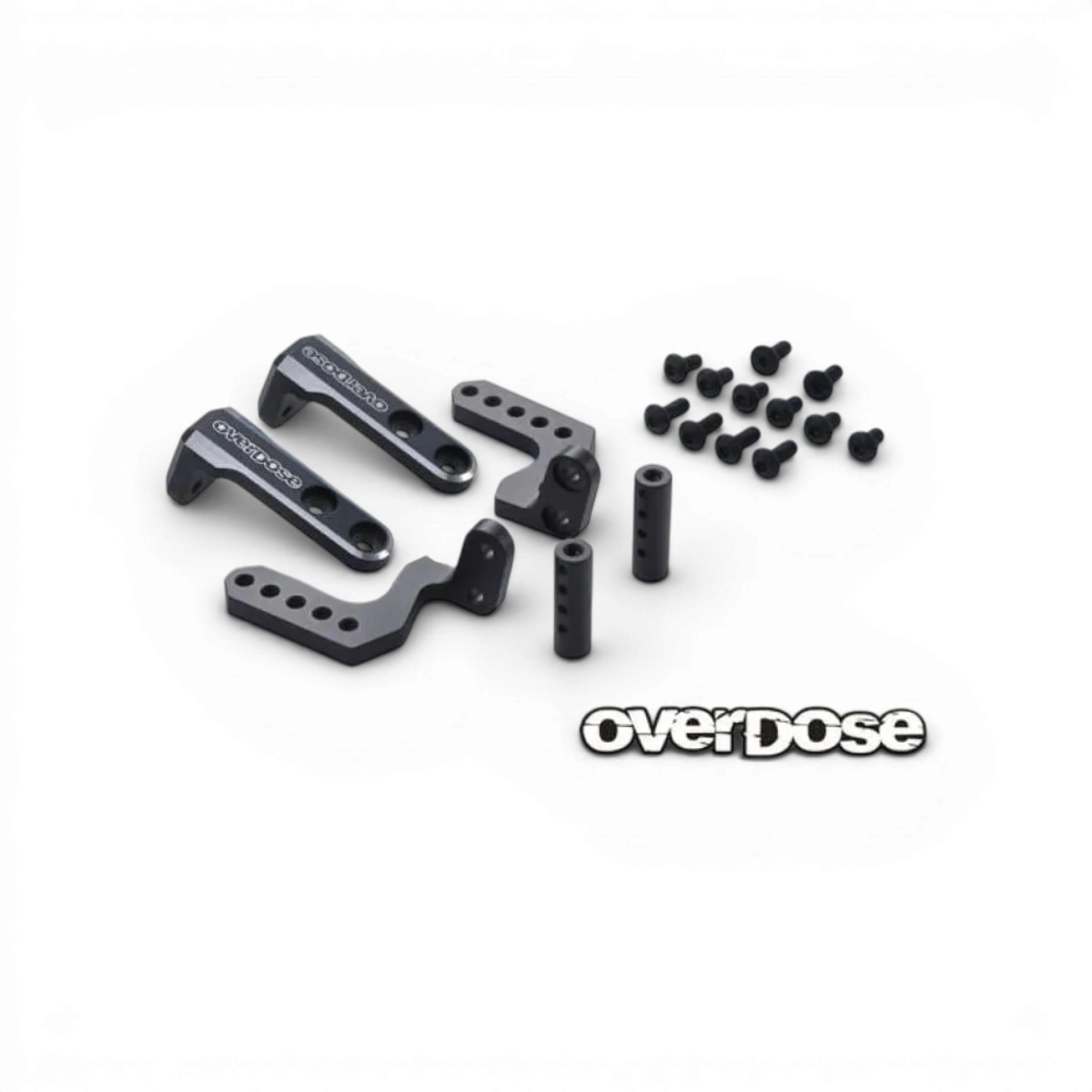 Supports de carrosserie arrière en aluminium pour GALM - Noir - OVERDOSE - DriftParadiZ