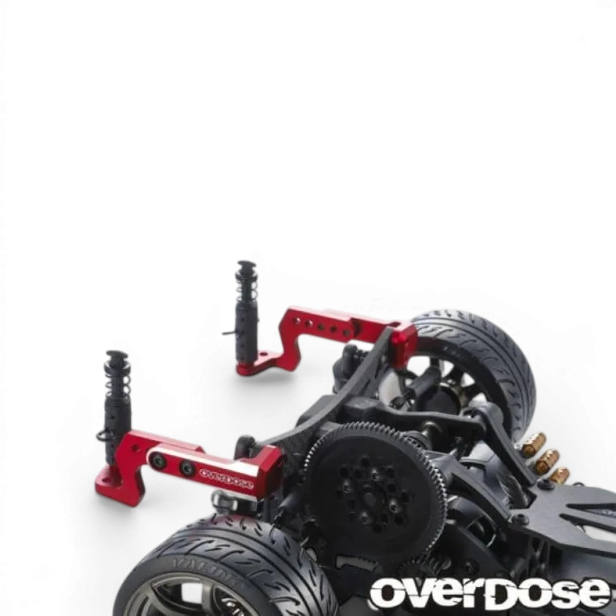 Support de carrosserie arrière en aluminium rouge pour GALM, pièce détachée de la marque Overdose, pour voitures de drift.