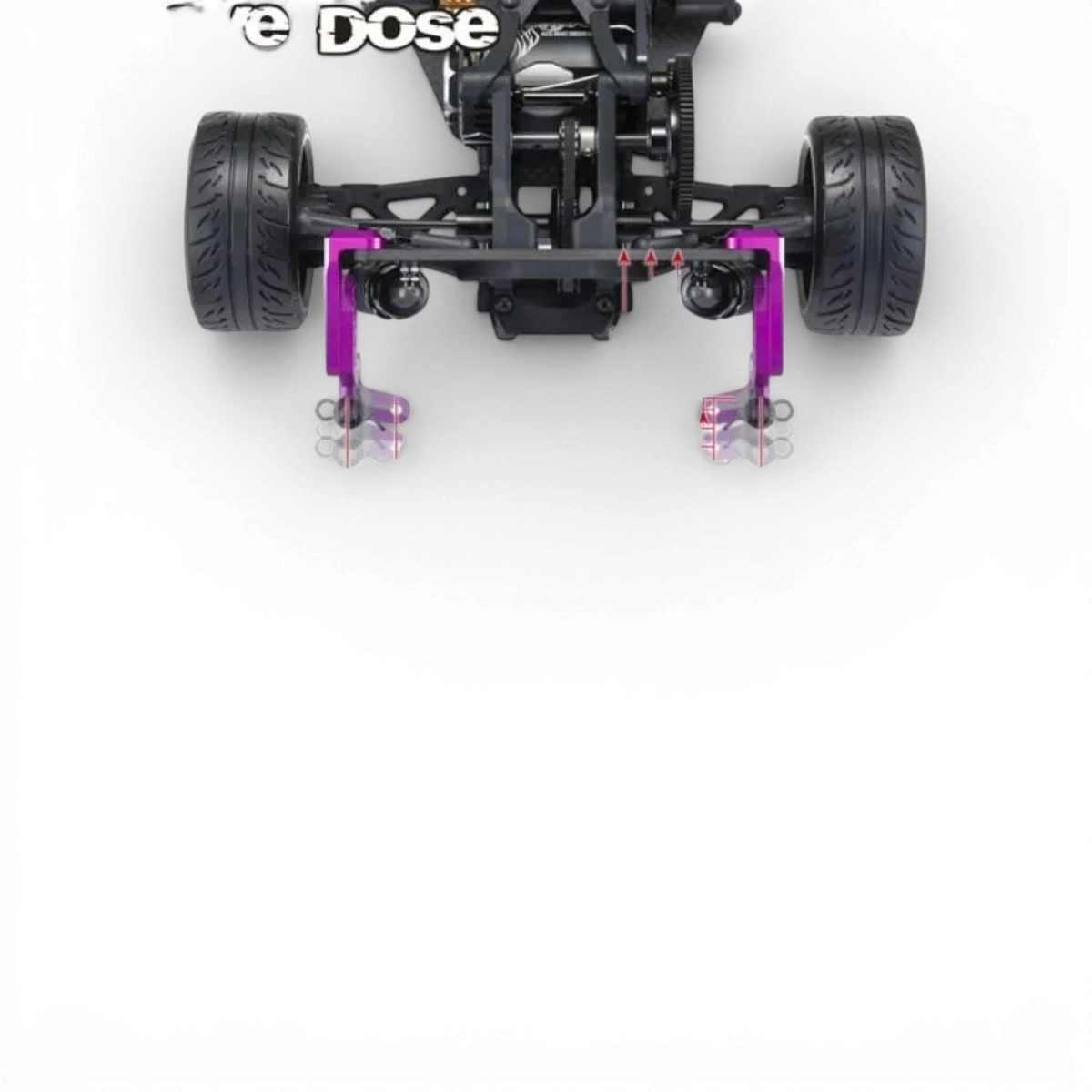 Support de carrosserie arrière en aluminium pour GALM, pièce détachée Overdose, couleur rouge, pour voiture de drift.