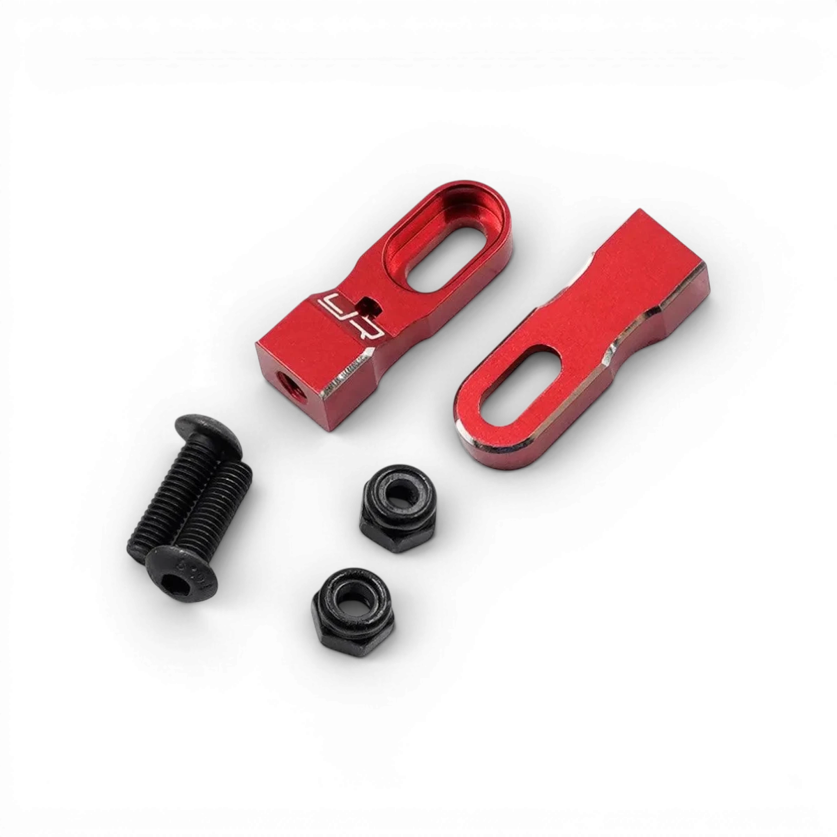 Support de servo universel en aluminium rouge de Yeah Racing, robuste et léger pour modélisme RC.