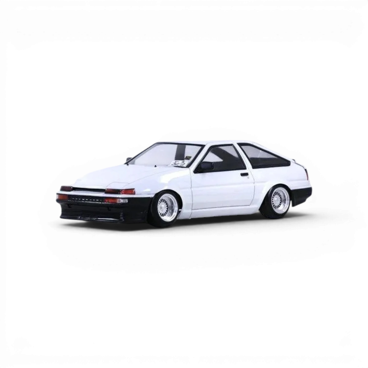 Voiture Toyota AE86 Trueno 3 portes de Pandora RC, carrosserie miniature détaillée pour collection ou modélisme.